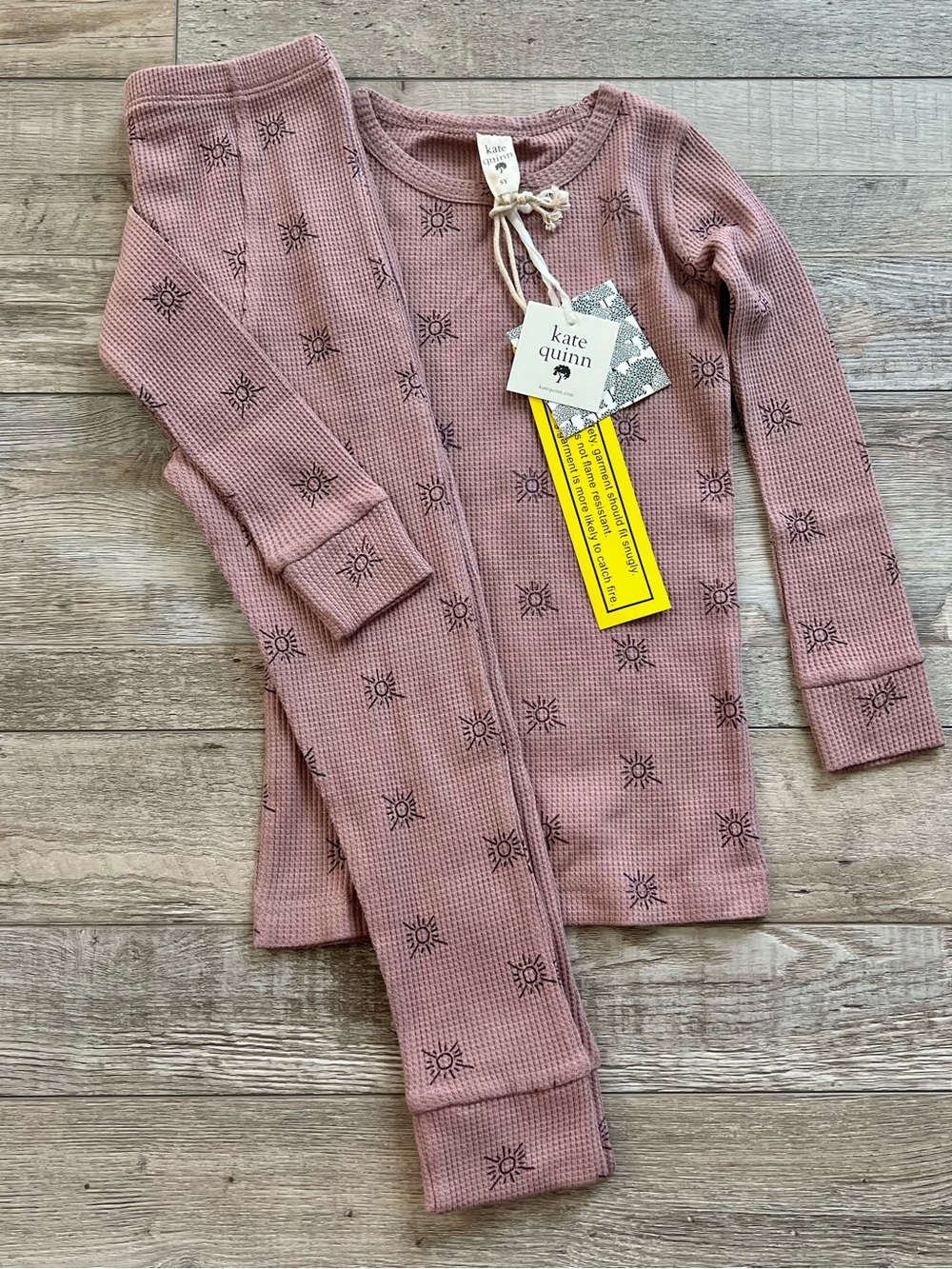 NWT Kate Quinn Kids Thermal Suns Pajama Set Size 5